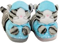 Undercover Ladies Sleeping Cat Slippers 643093 Grey 5-6