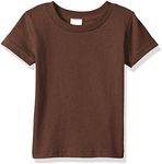 Clementine Baby Infant Unisex Cotton Tee Boy & Girl Short Sleeve T-Shirt, 6M-2Yr, Brown, 12MOS