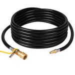 SHINESTAR 12FT Low Pressure RV Quick Connect Propane Hose with Conversion Fitting for Blackstone 17inch and 22inch Tabletop Griddle- 1/4in Shutoff Valve x Male Full Flow Plug