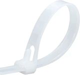 Oksdown 100 Pack White Thick Cable Ties Heavy Duty Large 150mm×7.6mm Strong Nylon Plastic Self Locking 6 inch Extra Long Clear Zip Tie Wraps