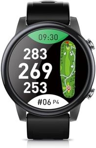 SILLAID Golf GPS Watch, 1.43" AMOLED Touchscreen Display, Lightweight Golf Watch with 40,000+ Preload Courses, Green View, Slope Mode, 6 Hazard Distances, App Sync, Golf Watches for Men (Matte Black)