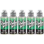 Rodeo Vape Liquid 5 x 100ml Menthol Vape Juice E Liquid 70/30 Ecig Juice Cigarette Liquid Sub Ohm Juice Flavoured E Juice E Cigarette E-Liquid Nicotine Free Vape Short Fill