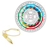 Treemaison Vastu Acrylic (6 INCH) Shakti Chakra Without Colour(Pendulum Assorted) Featuring 45 Devtas, 16 Attributes, Health Chart, Rajas, Tamas for vaastu Shashtra Remedy | Vastu Shakti Chakra