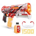 XSHOT Hyper Gel Clutch, a Manual Prime Blaster with 1,500 Hyper Pellets, a 100 capacity hopper & 400 capacity magazine. Includes protective eyewear. Ages 14 & up by ZURU.