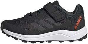 adidas Terrex Agravic Flow Hook-and-Loop Trail Running Shoes, core Black/Solid Grey/Solar red, 4.5 UK