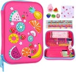 TCJJ Fruit Pencil Case,3D Eva Cute Girls Pencil Case,High Capacity Water Proof Stationery Set for Kids,School Supplies for Kids Back to School Gifts,Christmas Gifts