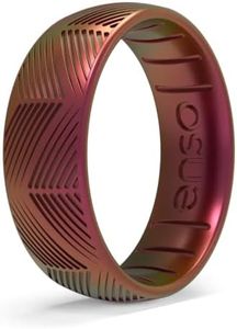 Enso Rings Etched Legend Silicone Ring - Ultra Comfortable, Breathable, and Safe Wedding Ring - Poseidon Tremor, 11
