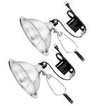 VIVOSUN Clamp Lamp Light with Detachable 8.5 Inch Aluminum Reflector up to 150 Watt E26 Socket (No Bulb Included), 6 Feet Cord, UL Listed, Pack of 4