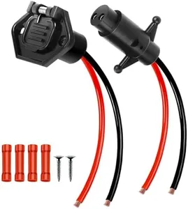 Trolling Motor Plug and Receptacle 12V-24V 8 Gauge 2 Wire,Professional Waterproof Trolling Motor Quick Connect Kit for Minn Kota Boat
