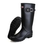 Jesindr Wellies Women, Stylish Knee-High Waterproof Antislip Wellington Boots, Outdoor Work Wide Calf Garden Shoes Rain Boots