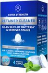 Pop On Smiles Retainer Cleaner Tablets for Ultrasonic Cleaners - Invisalign Cleaner, Denture Cleaning Tablets, FSA HSA Approved, Dental Pod Tablets for Aligners, Night Guards, Mouth Guards - 120 Tabs