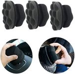 3pcs Tire Dressing Applicator, Tire Shine Applicator Dressing Pad with Hex Grip Design, Reusable Tire Cleaner Sponge for Tire Detailing.