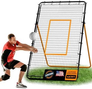 FEVESA Adjustable Volleyball Rebounder Net - Portable 7x4 ft Training Equipment for Spike and Smash Practice - 5 Rebound Angles Custom Target Area for Volleyball Sports Training Practice,Orange