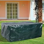 RICHIE Garden Furniture Covers Waterproof, Large Garden Furniture Cover 170x95x70cm Rectangular, Outdoor Table Covers Furniture Sets Cover Windproof, Anti-UV, Patio Set Cover, Garden Table Cover Green