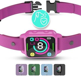 Bark Guard Collare anti-abbaio per cani di piccola e media taglia umana senza colpi, per abbaiare con 2 segnali acustici di vibrazione, collare anti-abbaio ricaricabile con 8 sensibilità (Rosa)