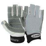 Azure sailing Gloves STOPWATCH FRIENDLY STRONG STITCHING,Best enforced PALM, Breathable -Cut Finger (Grey Medium)