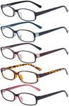 Eyekepper Ladies 5-Pack Small Reading Glasses Fashion Readers +2.00