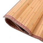 Nisorpa Bamboo Floor Mat 200 x 70cm Natural Bamboo Mat Rug Runner Non-skid Water-Resistant Floor Matting for Bathroom Kitchen Entryway Hallway, Light Brown