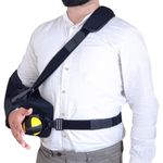 DR FRANKLYN'S Arm Sling Shoulder Immobilizer for Rotator Cuff Pain Relief, Surgery & Broken Arm- Shoulder Abduction Pillow for Injury Support - Brace Includes Pockets-Foam Stress Ball and Wedge