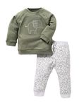 BABY GO 3-6M/6-12M/12M-18M/18-24M Full Sleeves 100% Cotton Clothing Set/Infant Wear/Clothes for Baby Boys (Olive green)