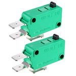 uxcell 2PCS KW3-OZ 16A 125/250VAC SPDT NO NC Push Button Action Type Micro Limit Switches