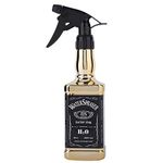 ANGGREK Hair Spray Bottle Hairdressing Barber Spray Bottle Whisky Squirt Bottle Mist Salon Hair Tools Home Gardening Water Sprayer 500ml/16.9oz (GOLD)