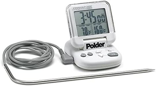 Polder Digital In-Oven Thermometer/Timer, White