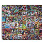 Marvel Spider-Man 60th Anniversary Special Edition Fleece Throw Blanket With Blue Sherpa Backing | Plush Soft Polyester Cover For Sofa and Bed, Cozy Home Decor, Luxury Room Essentials | 72 x 67 Inches