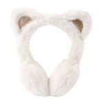 Toddler Kids Winter Earmuffs Warm Boys Girls Ear Cover Children Earmuffs With Cat Ears (White)