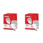 Eveready 40W LED Hammer Bulb | High CRI & High Efficiency | Energy Efficient | Mercury-Free | 4KV Surge Protection | 100 Lumens Per Watt | Cool Day Light (6500K) (Pack of 2)