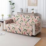 House of Quirk 'Mughal Series' Anti-Slip Sofa Cover Mat with Pocket | Polyester Couch Protector for Pets, Kids & Spills (Royal Peacock, 180x170cm, Three Seater)