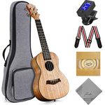 Ranch Concert Ukulele 23 inch Professional Learn to Play Beginner ukelele with 12 Online Lessons ukalalee Starter Instrument Kit Ukele Bundle Gig bag, Tuner, Strap, Aquila String Set - Matte