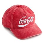 AMERICAN NEEDLE Coca-Cola Vintage Snapback Cap, Raglan Official Coke Hat Red, Red, One Size