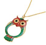 Psivika 10X Owl Pendant Necklace Magnifier Pocket Loupe Mini Portable Magnifying Glass Reading Aid Tools for Women's Jewelry Accessories, Coins, Stamps, Map