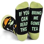 Lavley If You Can Read This, Bring Me Funny Socks - Novelty Gifts for Men, Women and Teens, Tea (Black), One Size