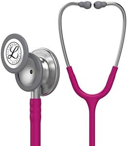 3M Littmann Classic III Monitoring Stethoscope, 5648, More Than 2X as Loud, Weighs Less, Stainless Steel Chestpiece, 27" Raspberry Tube