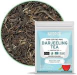 HANDPICK, Darjeeling Tea Loose Leaf (85g/3oz) +40 Cups | Non-GMO, Med Caffeinated, Pure Darjeeling Black Tea Loose Leaf | Resealable Ziplock Pouch