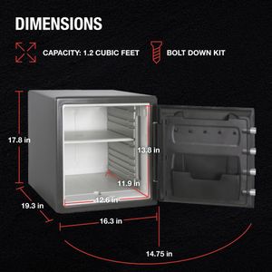 SentrySafe Fireproof Waterproof Safe, 34.8L – Secure Storage