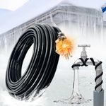 MAXKOSKO Self-regulating Pipe Heat Cable for Pipe Freeze Protection, Roof Gutter Snow Melting De-Icing Heating Cable for Ice Dam Prevention with 10ft Power Cold, 7w/Ft,120V,100Ft