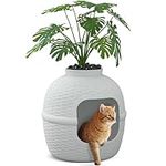 Plant Hidden Cat Litter Box Enclosu