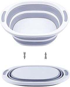 AAKitchen Collapsible Portable Wash Basin Dishpan and Chop Board Collapsible Sink Tub Dish Wash Basin Portable Dish Tub Foldable Dishpan for RV Trailers Camping Dish Washing Tub