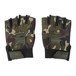 LIOOBO 1 Pair Camouflage Kids Sports Half Finger Gloves Cycling Gloves for Outdoor