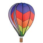 Premier Kites 22 in. Hot Air Balloon - Chevron Rainbow