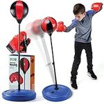 Play22 Boxing Set for Kids - Punching Bag for Kids - and Boxing Gloves - Adjustable Stand - Boxing Bag Set Toy for Boys & Girls