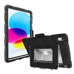 Gumdrop Hideaway iPad Case with Stand Fits Apple iPad 10th Gen - Rugged, Shockproof, Reliable and Drop Tested for Kids, K-12 Students, Teachers, Classrooms and School Use - Black