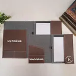 Custom Leather Portfolio – Refillable Vegan Leather Padfolio with Notepad, Medium & Large Sizes, Personalized Business Organizer – Professional Custom Gift for Men & Women