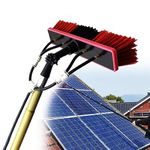 Cleaning Photovoltaic and Solar Panels,Window Clean, Glass Wall Cleaning, 3-12m Washing Set Equipment Extension Pole Cleaning for Trucks Windows / 10m Rod / 50cm Brush Head Roof Cleaning Tools