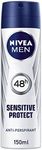 Nivea Men AntiPerspirant Spray Sensitive Protect 48 Hours Deodorant, 150 ml