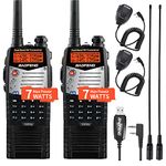 BAOFENG TP5 7W Ham Radio Walkie Talkies Long Range with Rechargeable 3800mAh Li-ion Battery 2pcs