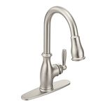 Moen 7185SRS Brantford One-Handle High Arc Pulldown Kitchen Faucet Featuring Reflex, Spot Resist Stainless